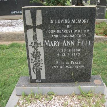 FEIT Mary-Ann 1890-1973