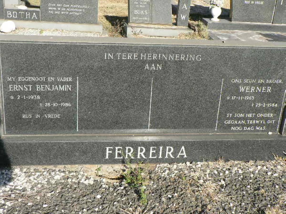 FERREIRA Ernst Benjamin 1938-1986 :: Werner 1963-1984