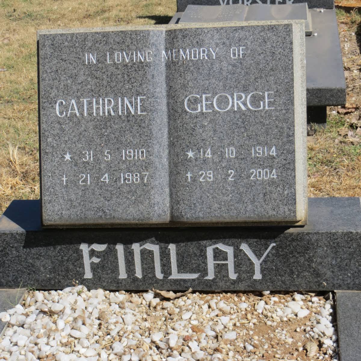 FINLAY George 1914-2004 &amp; Cathrine 1910-1987