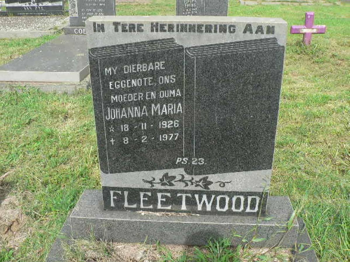 FLEETWOOD Johanna Maria 1926-1977