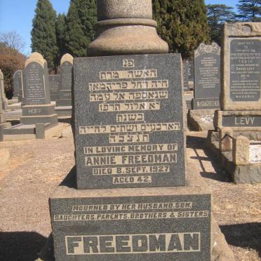 FREEDMAN Annie -1927