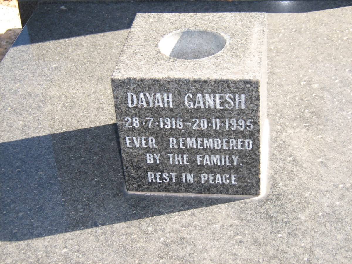 GANESH Dayah 1916-1995 :: GANESH Jerome 1953-1990