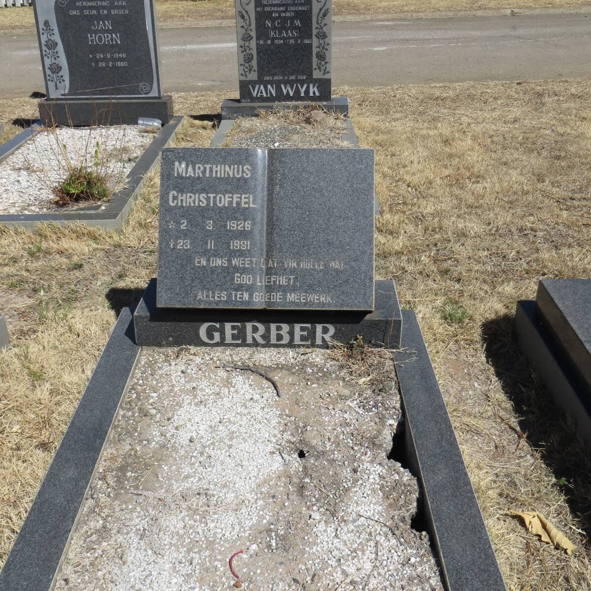 GERBER Marthinus Christoffel 1926-1981