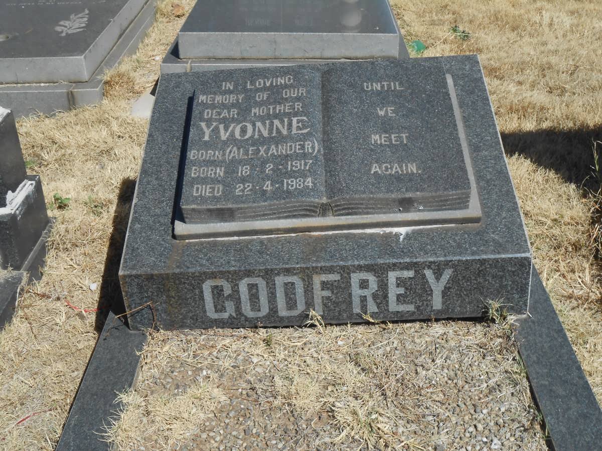 GODFREY Yvonne nee ALEXANDER 1917-1984