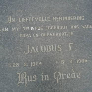 GOOSEN Jacobus F. 1904-1985