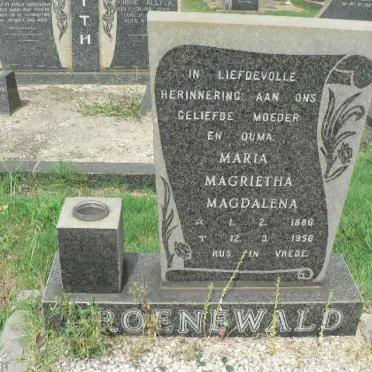 GROENEWALD Maria Magrietha Magdalena 1886-1958
