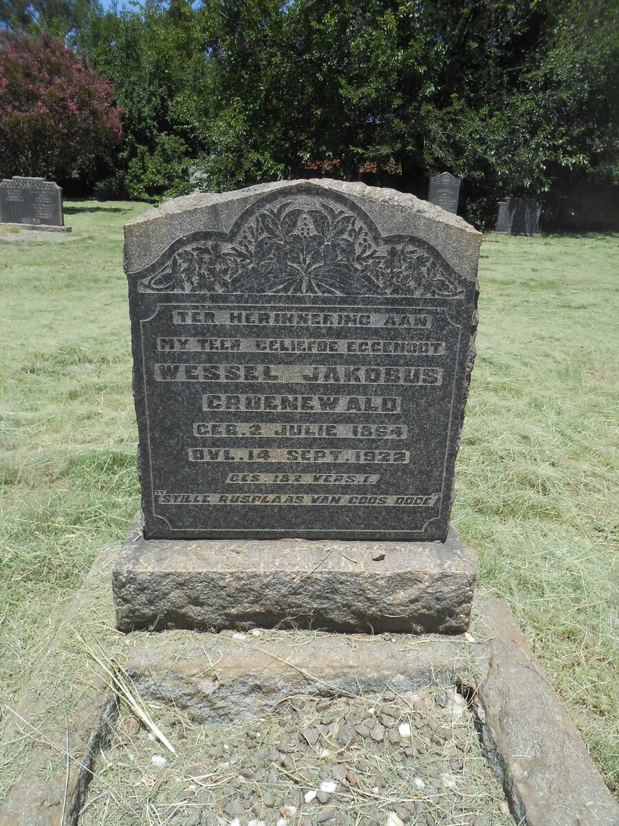 GROENEWALD Wessel Jakobus 1864-1922