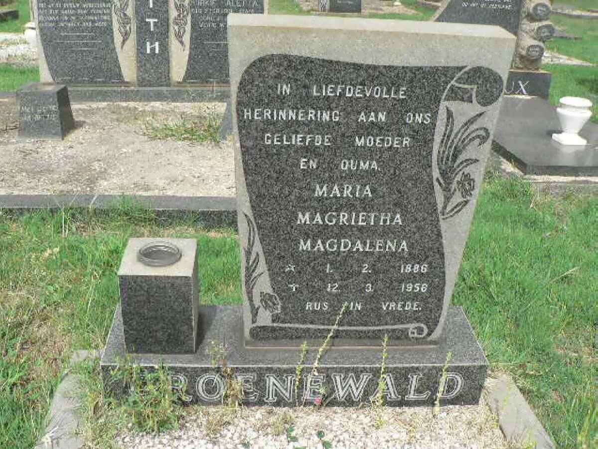 GROENEWALD Maria Magrietha Magdalena 1886-1958