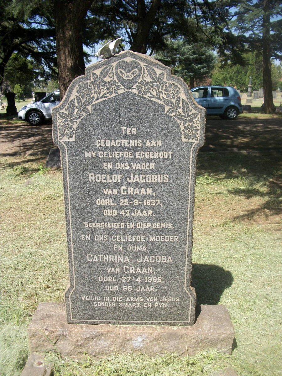 GRAAN Roelof Jacobus, van -1937 &amp; Cathrina Jacoba -1965