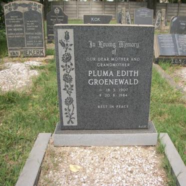 GROENEWALD Pluma Edith 1907-1984