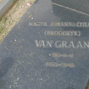 GRAAN Magtil Johanna, van nee BROODRYK 1913-1976