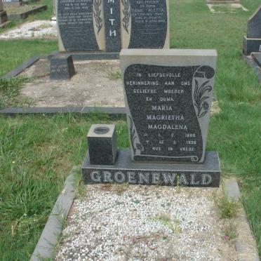 GROENEWALD Maria Magrietha Magdalena 1886-1956