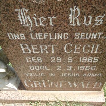 GRUNEWALD Bert Cecil 1965-1965