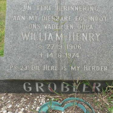 GROBLER William Henry 1906-1974