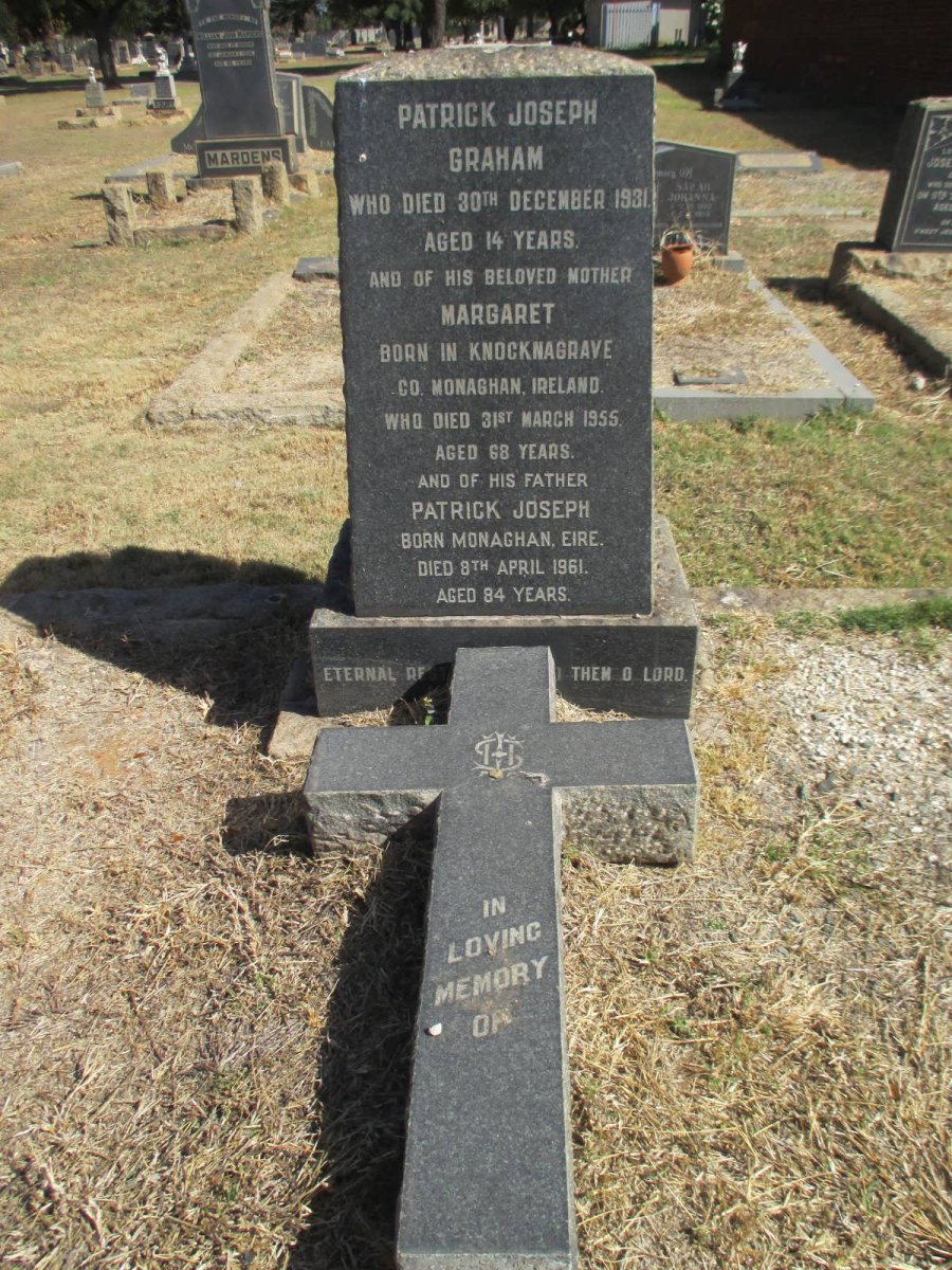 GRAHAM Patrick Joseph -1931 :: GRAHAM Patrick Joseph -1961 &amp; Margaret -1955