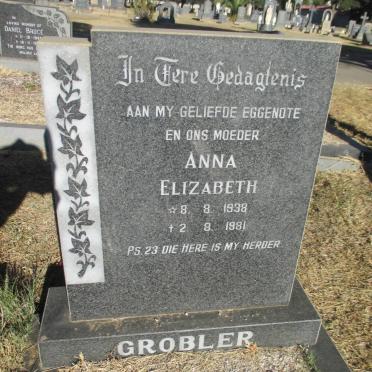 GROBLER Anna Elizabeth 1938-1981
