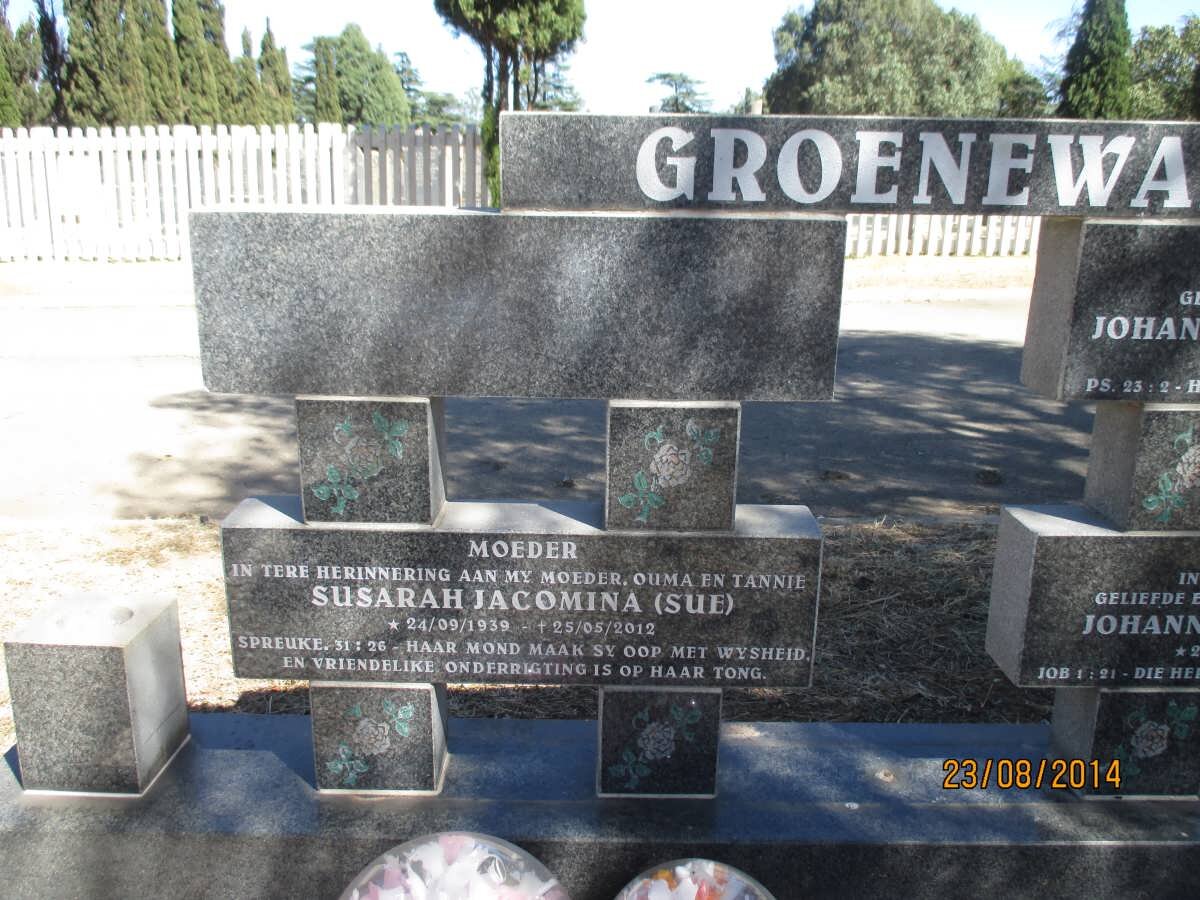 GROENEWALD Susarah Jacomina 1939-2012