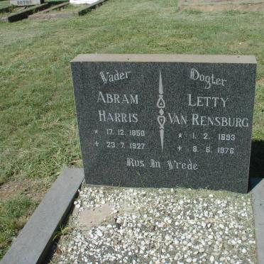 HARRIS Abram 1850-1927 :: VAN RENSBURG Letty 1893-1976