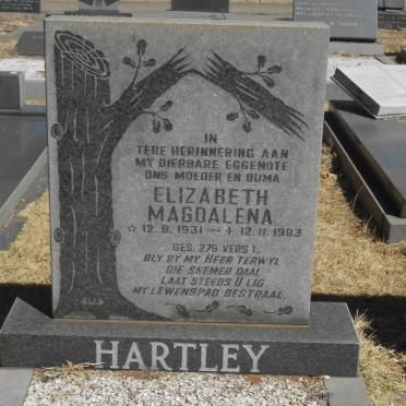 HARTLEY Elizabeth Magdalena 1931-1983
