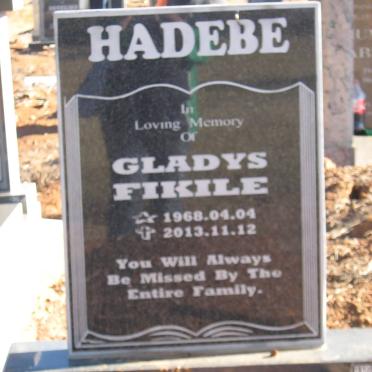 HADEBE Gladys Fikile 1968-2013