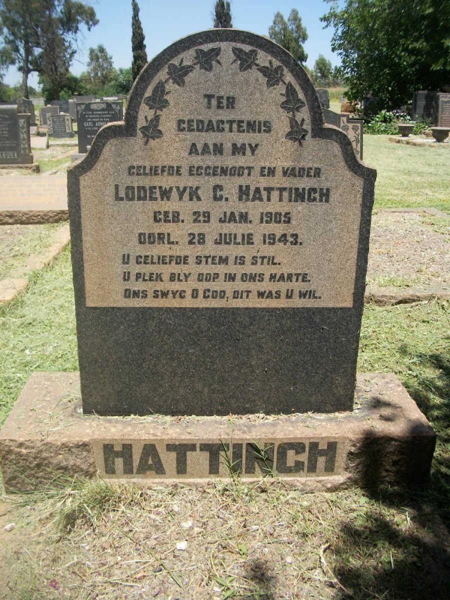 HATTINGH Lodewyk C. 1905-1943