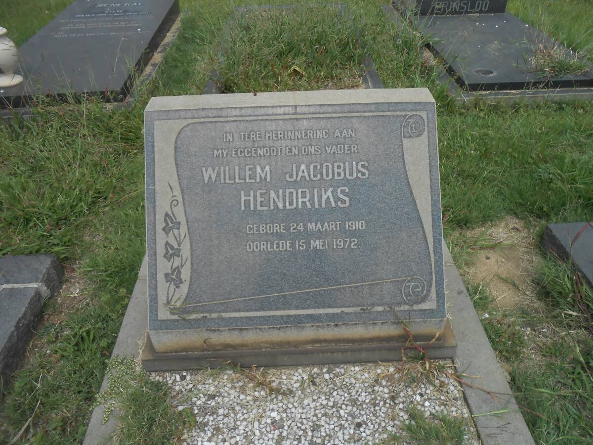 HENDRIKS Willem Jacobus 1910-1972