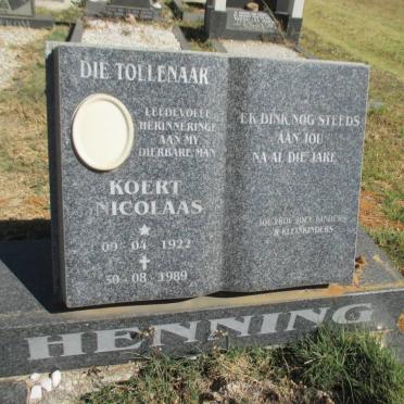HENNING Koert Nicolaas 1922-1989 :: HENNING Emmie 1962-2005