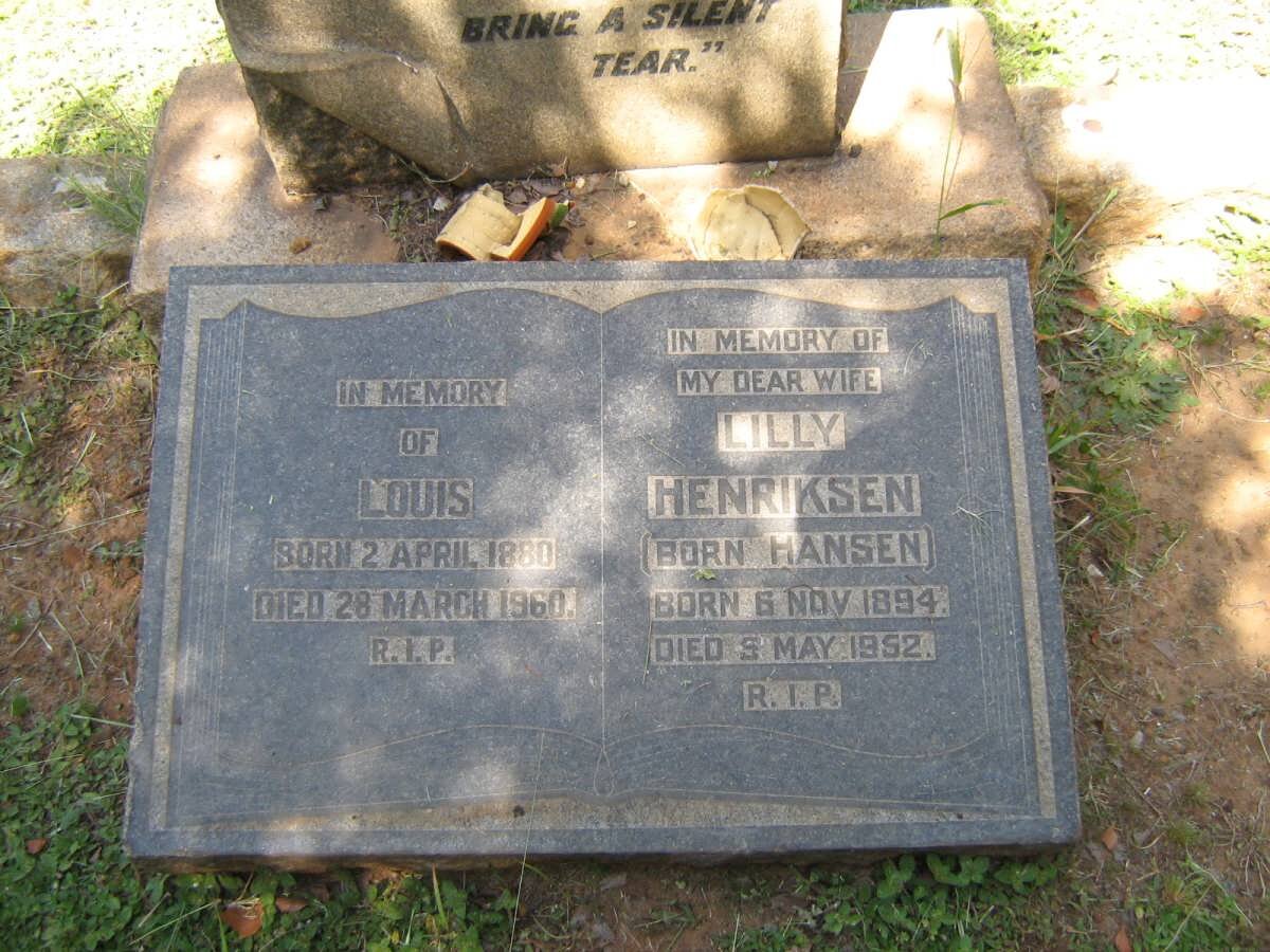 HENRIKSEN Louis 1880-1960 &amp; Lilly HANSEN 1894-1952