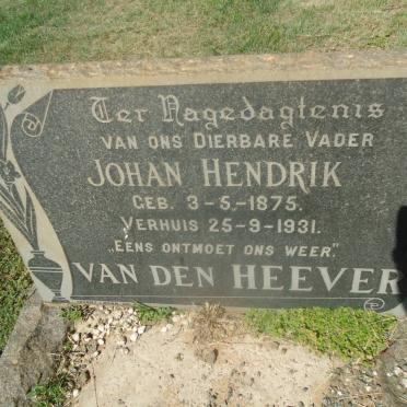 HEEVER Johan Hendrik, van den 1875-1931