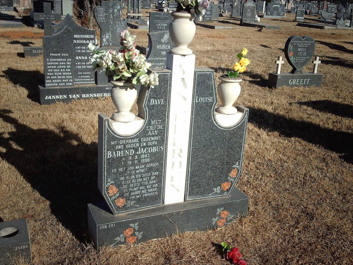 HEERDEN Barend Jacobus, van 1947-1996