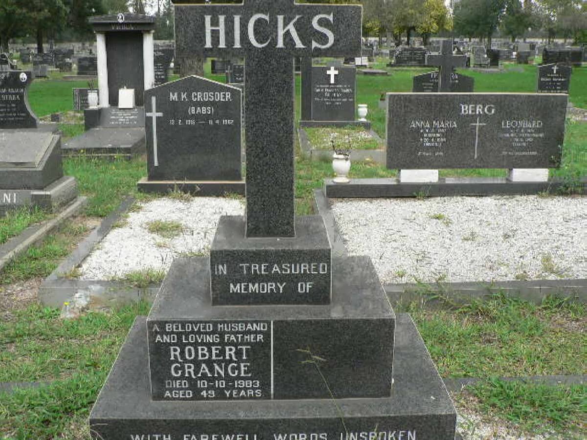 HICKS Robert Grange -1983