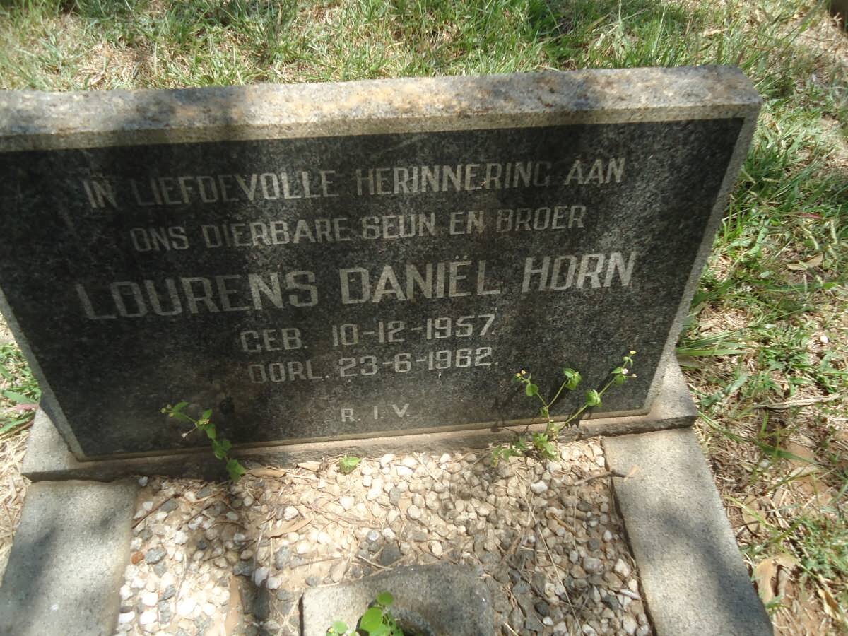 HORN Lourens Daniel 1957-1962