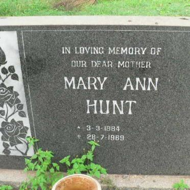HUNT Mary Ann 1884-1969