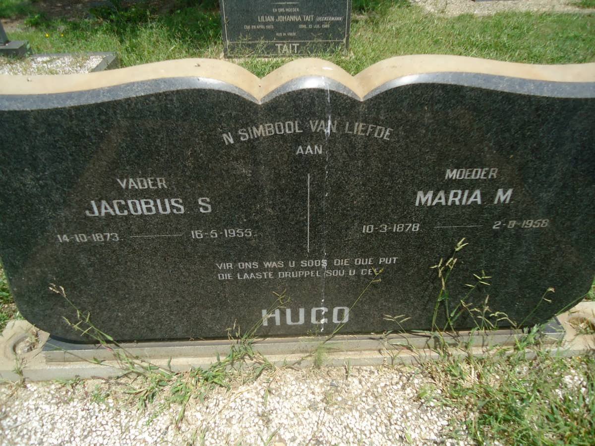 HUGO Jacobus S. 1873-1955 &amp; Maria M. 1878-1958