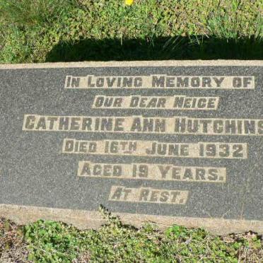 HUTCHINSON Catherine Ann -1932