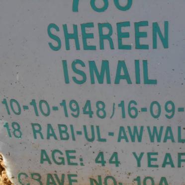 ISMAIL Shereen 1948-1992