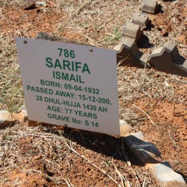 ISMAIL Sarifa 1932-200?