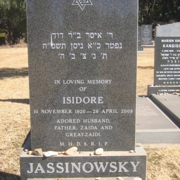 JASSINOWSKY Isidore 1920-2008