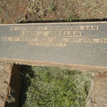 JORDAAN Louis J. 1862-1943