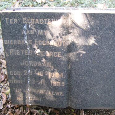 JORDAAN Pieter George 1884-1939