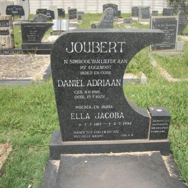 JOUBERT Daniel Adriaan 1916-1972 &amp; Ella Jacoba 1917-1992