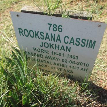JOKHAN Rooksana Cassim 1963-2010