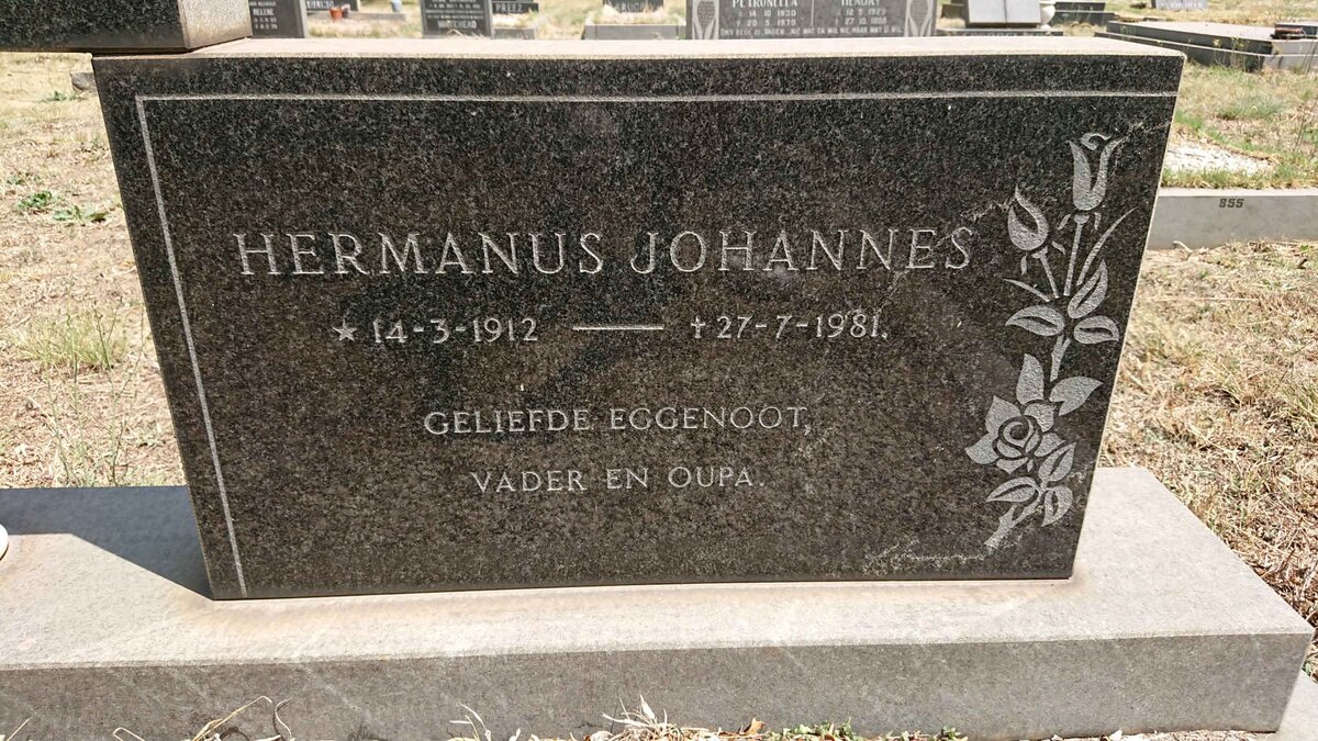 ? Hermanus Johannes 1912-1981 &amp; Susara Susanna E. 1906-1985