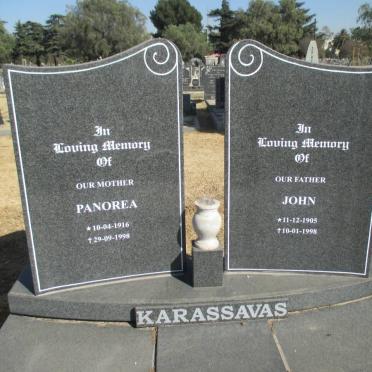KARASSAVAS John 1905-1998 &amp; Panorea 1916-1998