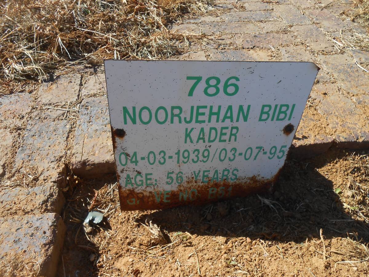 KADER Noorjehan Bibi 1939-1995