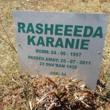 KARANIE Rasheeeda 1957-2011
