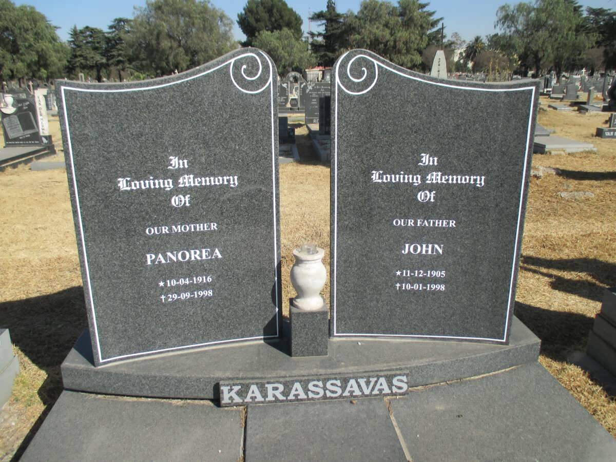 KARASSAVAS John 1905-1998 &amp; Panorea 1916-1998