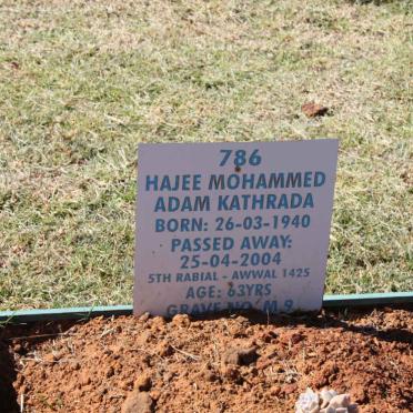 KATHRADA Hajee Mohammed Adam 1940-2004