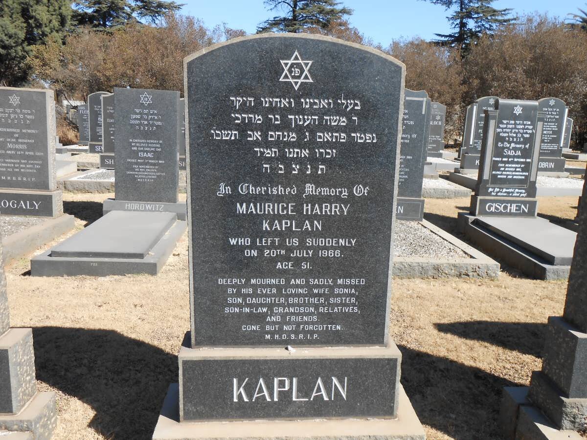 KAPLAN Maurice Harry -1966