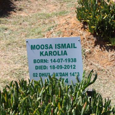 KAROLIA Moosa Ismail 1938-2012